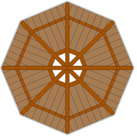 Octagon Tower Structural Ring Rafter Layout